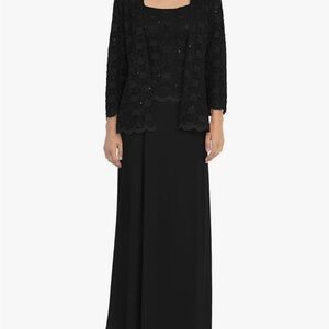 Long Evening Formal Dress Lace Jacket